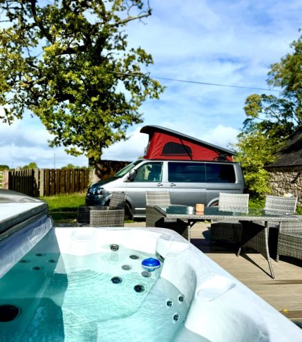 Private Campervan Pitch with Hot Tub